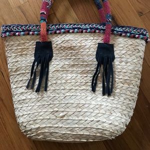 Christophe Sauvat Handbag, Natural, New W/Tags